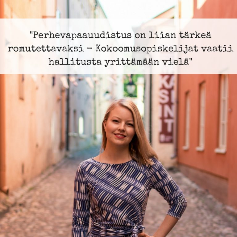 Perhevapaauudistus on liian tärkeä romutettavaksi