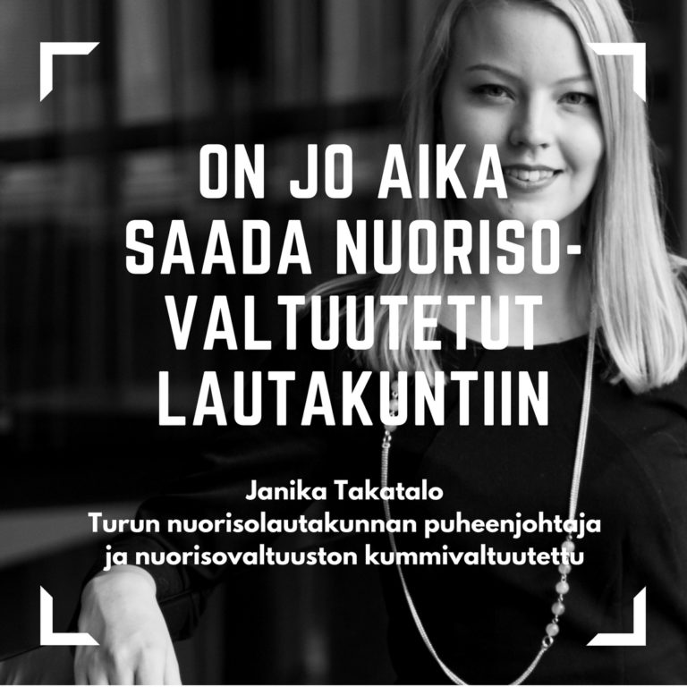 Nuorten edustavuus lautakunnissa laitettava kuntoon!
