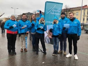 Kokoomus, Assarin Ullakon edustalla, Unica, Opiskelijaravintola, TYY, Turun yliopisto, Turun AMK, Varsinais-Suomi, Eduskuntavaalit 2019, #Takatalo2019, Salo, Turku