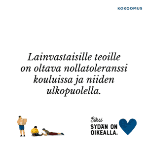 Lainvastaisille teoille oltava nollatoleranssi